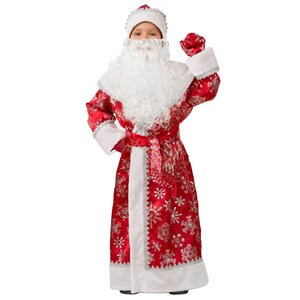 Карнавальный костюм Дед Мороз Узорчатый, рост 116 см Батик фото 1