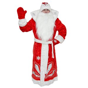Взрослый карнавальный костюм Дед Мороз Люкс, 52-54 размер Бока С фото 5