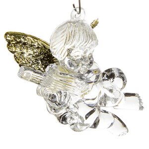 Елочная игрушка Ангел с Золотыми Крылышками 7 см, подвеска Holiday Classics фото 4
