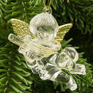 Елочная игрушка Ангел с Золотыми Крылышками 7 см, подвеска Holiday Classics фото 5