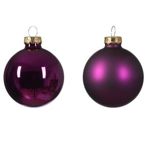 Набор стеклянных шаров 6 см royal purple mix, 10 шт Winter Deco фото 2
