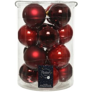 Коллекция стеклянных шаров Гранатовый Коктейль 8 см, 16 шт Winter Deco фото 1