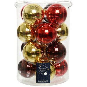 Коллекция стеклянных шаров Золотая Осень 8 см, 16 шт Winter Deco фото 2