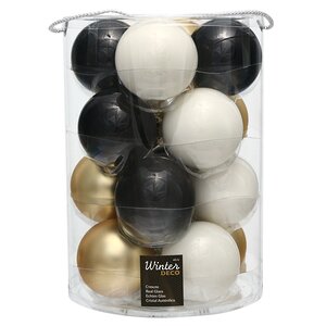 Коллекция стеклянных шаров Gala de Cannes 8 см, 16 шт Winter Deco фото 1
