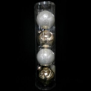 Набор стеклянных шаров Европейский Стиль 10 см, 4 шт, уцененный Kaemingk фото 1