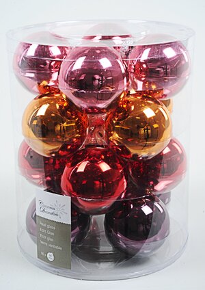 Коллекция стеклянных шаров Маскарад 8 см, 16 шт Kaemingk фото 1