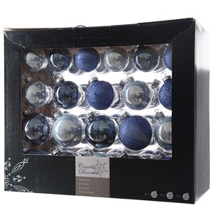 Набор стеклянных шаров Зимняя Ночь mix, 42 шт Kaemingk фото 1