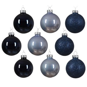 Набор стеклянных шаров Ensemble: Сапфировая Ночь 5-7 см, 21 шт Winter Deco фото 2