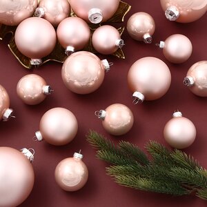 Набор стеклянных шаров Magnifique: Розовый бутон, 6-10 см, 44 шт Kaemingk фото 2
