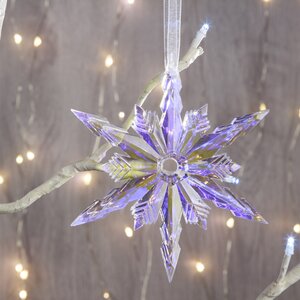 Снежинка Кристалл Остроконечный,11.5 см, серебряно-голубой Forest Market фото 1