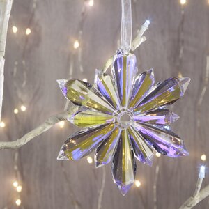 Снежинка Кристальная Звезда,11.5 см, золотисто-голубая Forest Market фото 1