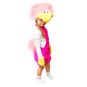 Карнавальный костюм Страус розовый, рост 122-134 см Бока С фото 1