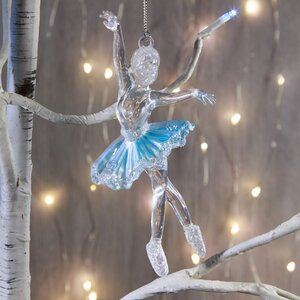 Елочная игрушка Балерина Катарина 15 см в голубом, подвеска Forest Market фото 2