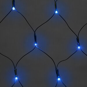 Гирлянда Сетка 1.7*1 м, 160 синих LED ламп, черный ПВХ, контроллер, IP20 Царь Елка фото 2
