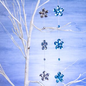Елочное украшение-подвеска Бриллиантовый Цветок 40 см голубая Forest Market фото 2