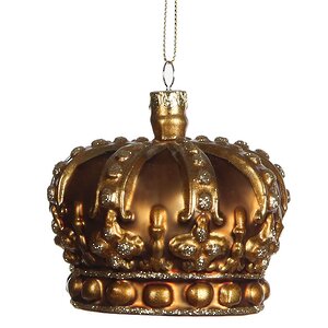 Елочная игрушка Корона Монарха 9 см золотая, подвеска Katherine’s Collection фото 1