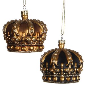 Елочная игрушка Корона Монарха 9 см золотая, подвеска Katherine’s Collection фото 2