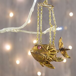 Елочная игрушка Золотая Рыбка 7*8 см, подвеска Katherine’s Collection фото 3