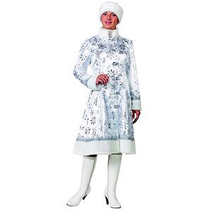 Карнавальный костюм для взрослых Снегурочка, серебристый, 48-50 размер Батик фото 1