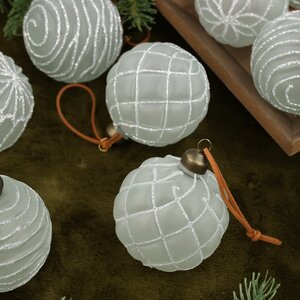 Набор стеклянных шаров Альстен 8 см, 12 шт ледяной аквамарин Winter Deco фото 4