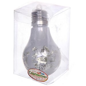 Светящийся елочный шар Лесная Сказка 6 см, теплые белые LED, на батарейках Serpantin фото 4
