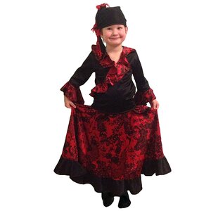 Карнавальный костюм Цыганка, рост 122-134 см, черный Бока С фото 1