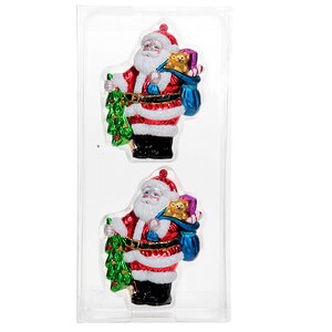 Елочная игрушка Встречаем Санта-Клауса 11 см, 2 шт, подвеска Billiet фото 2