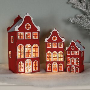 Декоративный домик Амстердам 37 см красный Christmas Apple фото 5