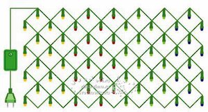 Гирлянда Сетка 1.5*2.5 м, 320 разноцветных миниламп, зеленый ПВХ, контроллер Holiday Classics фото 2