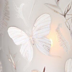 Подвесной стеклянный подсвечник Бабочки Контульме 17 см серый Boltze фото 2