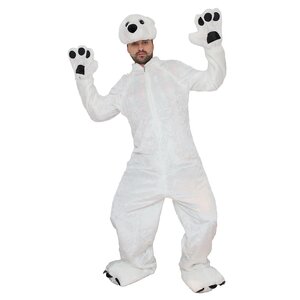 Взрослый карнавальный костюм Белый медведь, 50-52 размер Бока С фото 1
