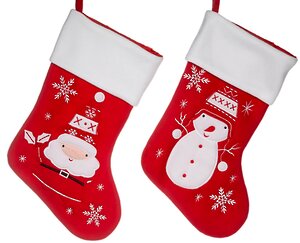 Рождественский носок из флиса "Традиция" 38 см Billiet фото 1
