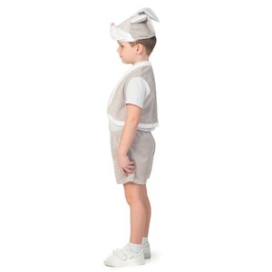 Карнавальный костюм Зайчик серый, рост 104-116 см Бока С фото 3
