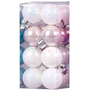 Набор пластиковых шаров 2.5 см перламутровых, 16 шт, mix Holiday Classics фото 1