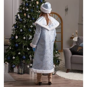 Взрослый новогодний костюм Снегурочка Царская голубая, 44-48 размер Бока С фото 5