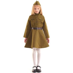 Детская военная форма Солдаточка в платье, рост 152-164 см, размер 40-42 Бока С фото 1