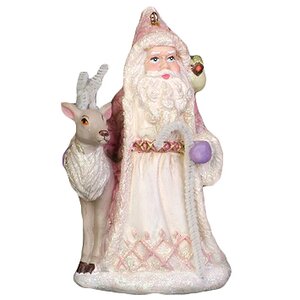 Елочная игрушка Санта в Розовом кафтане с Оленем 11*6 см, подвеска Holiday Classics фото 1