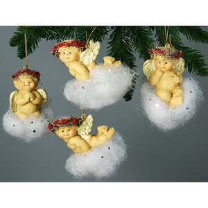 Елочная игрушка Ангел на Облачке 10 см, подвеска Holiday Classics фото 5