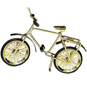 Елочная игрушка "Велосипед двухколесный" золотой, 6*7 см Holiday Classics фото 1
