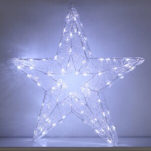 Cветодиодная звезда Селестия 90 см, 100 холодных белых LED ламп, IP44 Winter Deco фото 1