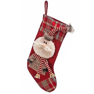 Носок рождественский "Санта в полосатом шарфе", 47 см Billiet фото 1