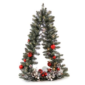 Декоративная настольная елка с лампочками Joyful 91 см, 50 теплых белых LED ламп, на батарейках, ПВХ A Perfect Christmas фото 3
