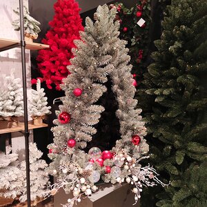 Декоративная настольная елка с лампочками Joyful 91 см, 50 теплых белых LED ламп, на батарейках, ПВХ A Perfect Christmas фото 2