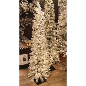 Искусственная елка с гирляндой Alpine заснеженная 183 см, 1320 теплых белых ламп, ПВХ A Perfect Christmas фото 2