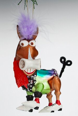 Елочная игрушка "Лошадь "Джентльмен-стиляга", 7х11 см Holiday Classics фото 1