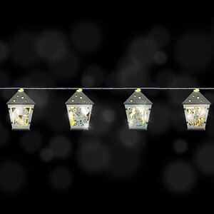 Светодиодная гирлянда на батарейках Деревянные Фонарики 8 теплых белых LED ламп 1.05 м, прозрачный ПВХ Edelman фото 1