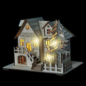 Светодиодная композиция Рождественский домик, 20*15*15 см, подсветка Edelman фото 1
