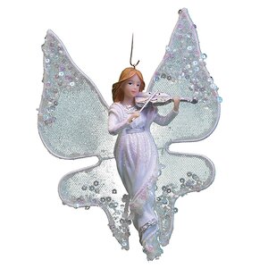 Елочная игрушка Фея Бабочка со скрипкой 18*13 см, подвеска Holiday Classics фото 1