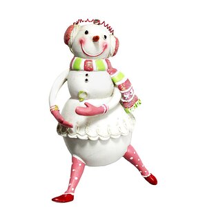 Елочная игрушка Снеговик - Девочка 6.5*5*10 см, подвеска Forest Market фото 1