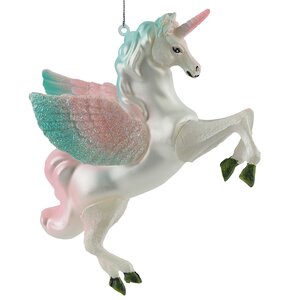 Стеклянная елочная игрушка Единорог - Принцесса Селестия 12 см, подвеска Winter Deco фото 1